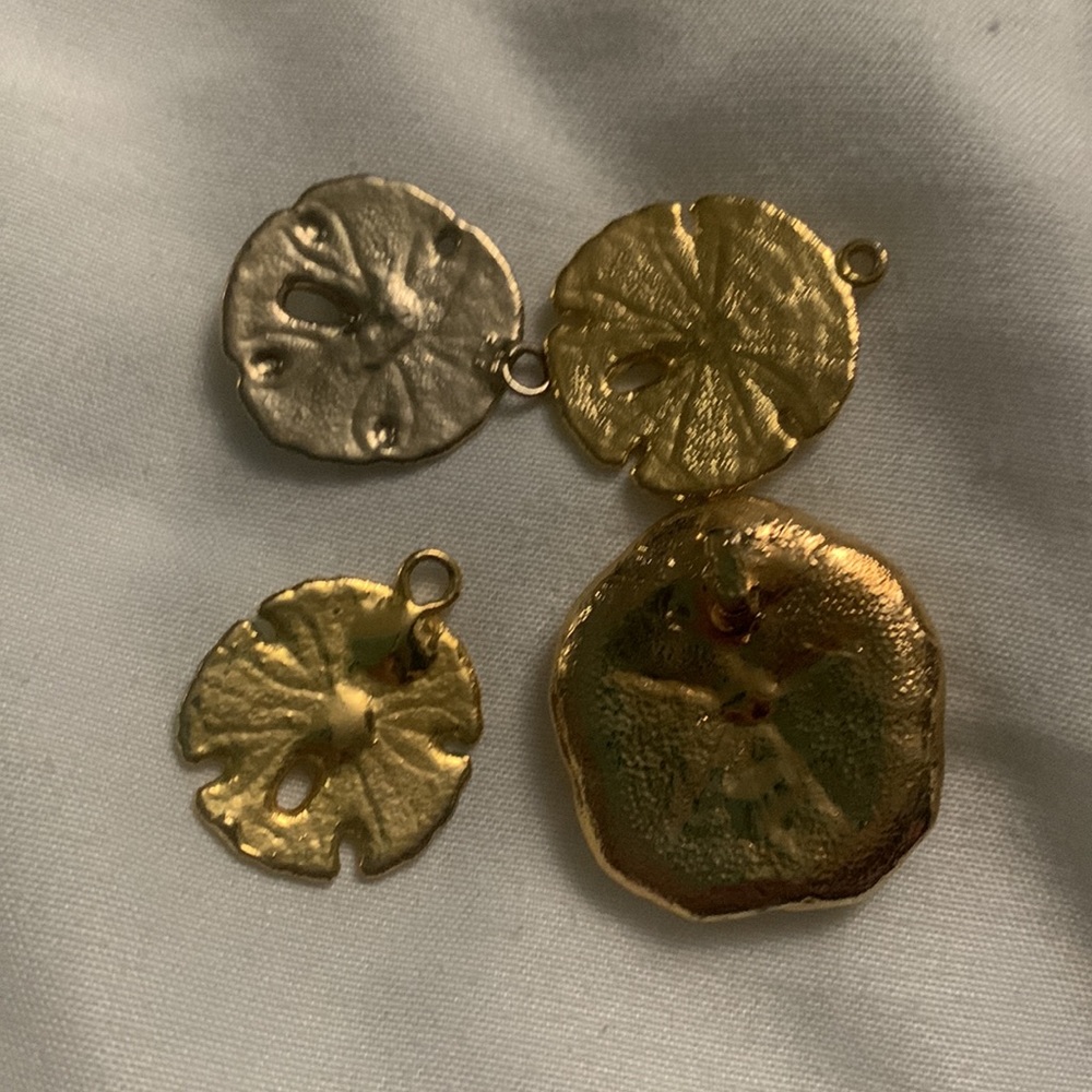 Four Gold Dipped Sand Dollars - image 2